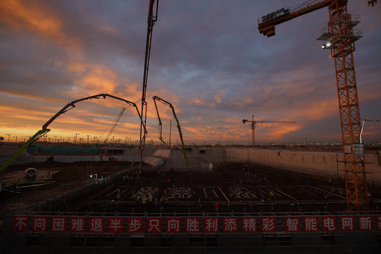 国网河北建设公司完成河西变电站工程主体结构负三层浇筑工作