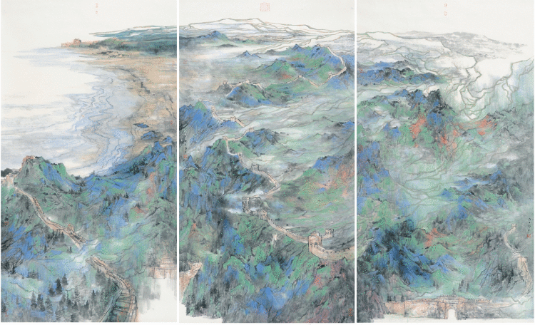 佳作 | 品美术家笔下长城的龙游之气与艺术之美